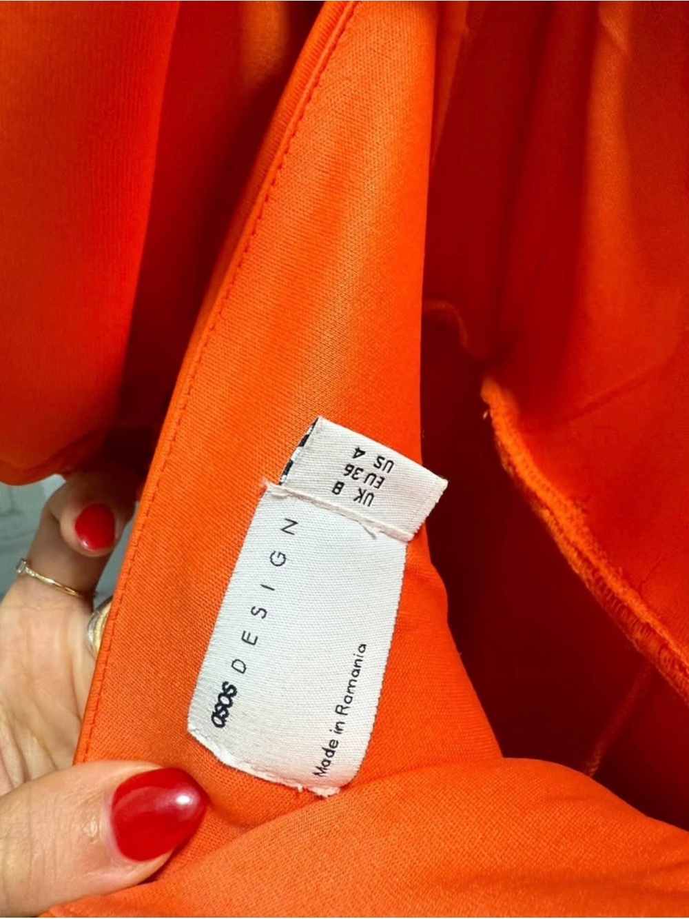 ASOS Vibrant Orange Puff-Sleeve Maxi Gown - Picture 3 of 4
